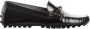 TOD'S Leren Loafers met Metalen Staaf Detail Black Dames - Thumbnail 1