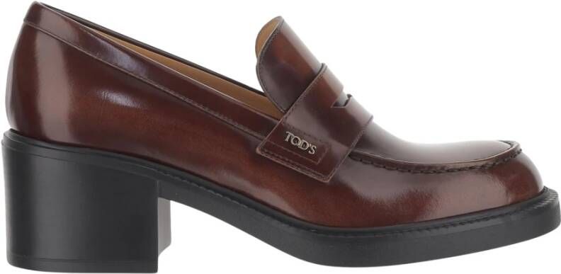 Tod's Leren Loafers met Vierkante Neus
