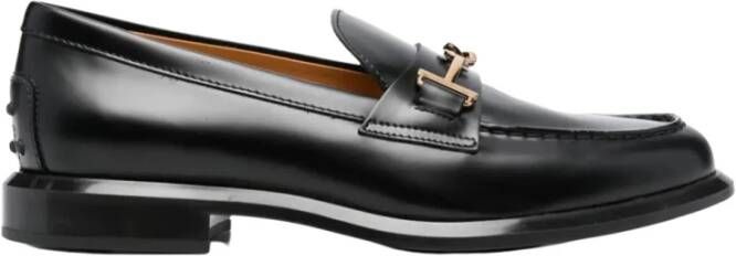 TOD'S Leren loafers voor dames Black Dames