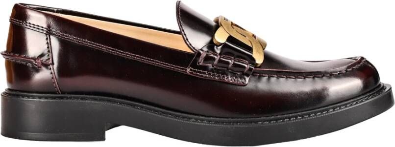 TOD'S Leren Mocassins Made in Italy Brown Dames