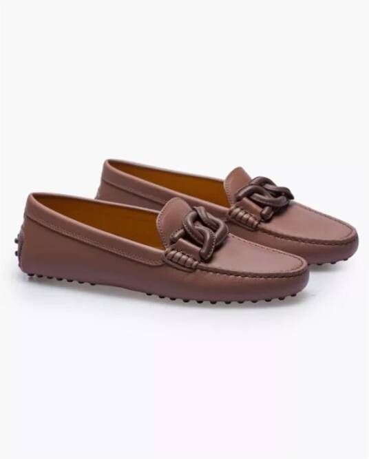 TOD'S Leren Mocassins met Bit Bruin Brown Heren