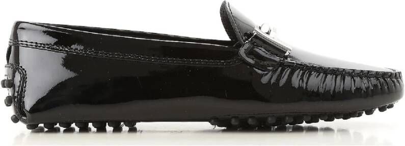 TOD'S Leren Mocassins met Metalen Gesp Black Dames