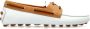 TOD'S Witte Leren Loafers Vierkante Neus Schoenen White Dames - Thumbnail 1