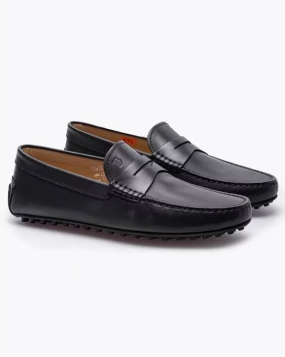 TOD'S Leren Mocins met Decoratieve Band Black Dames