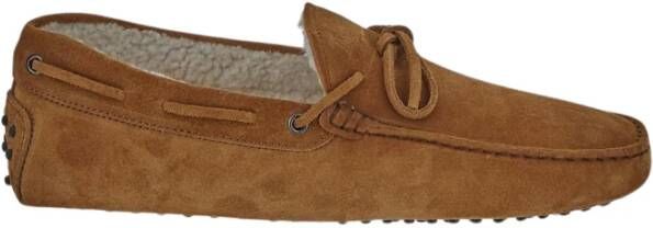 TOD'S Leren Loafer Schoen Brown Heren