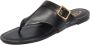Tod's Leren sandalen met gesp in zwart - Thumbnail 1