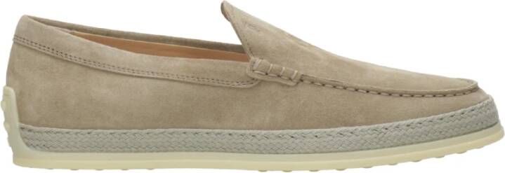 TOD'S Leren Sneakers Beige Heren