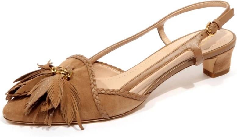 Tod's Leren Suède Schoen met Piume Veren