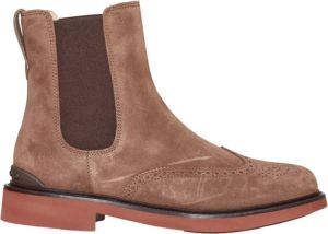 TOD'S Lichtbruine Beatles van suède met stiksels Bruin Heren