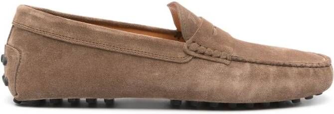 TOD'S Lichtbruine Leren Signature Schoenen Brown Heren