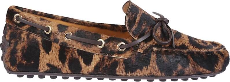 Tod's Luipaardprint Loafers met Strik