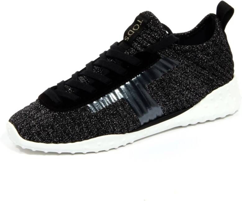 Tod's Lurex Lederen Sportiva Zilveren Schoenen