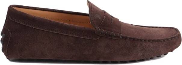 TOD&apos;S Mocassins Heren Xxm64c00640 Maat: 38 Materiaal: Suède Kleur: Taupe