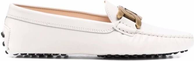 TOD'S Metal Gomino Calf Blanco Sneakers White Dames
