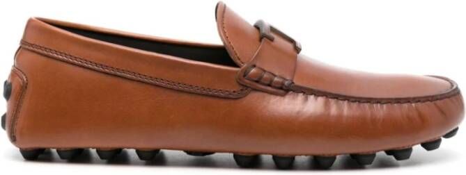 TOD'S Moc Calf Brandy Leren Band Brown Heren