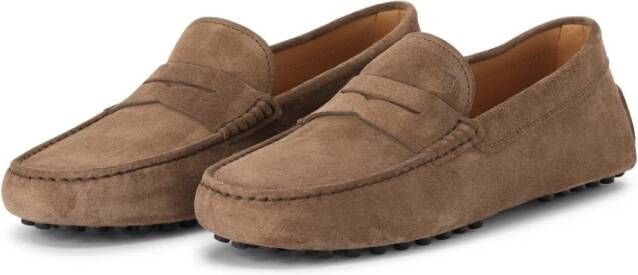 Tod's Mocassins van Veloursleer met Rubberen Zool