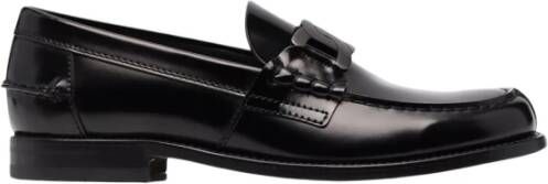 TOD'S Zwarte Leren Chain-Link Loafers Black Heren - Foto 1