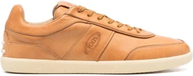 TOD'S Multicolor Casual Gesloten Platte Sneakers Orange Heren