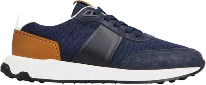 Tod's Navy Blauwe Leren Sneakers