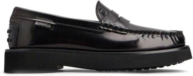 TOD'S Nero Kalfsleren Loafer Black Heren