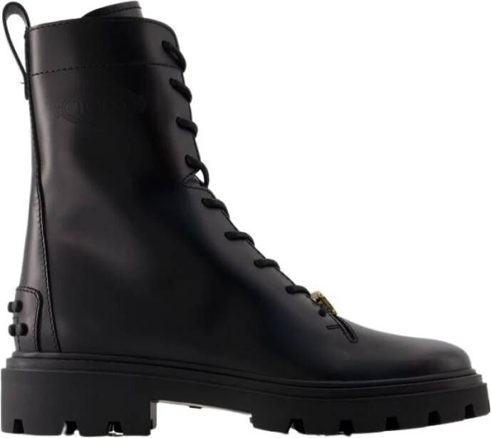 TOD'S Boots Gomma Pesante Boots Leather Black in zwart