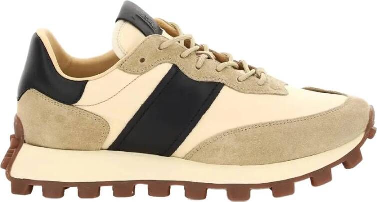 TOD'S Panelled Lage Top Sneakers Beige Heren