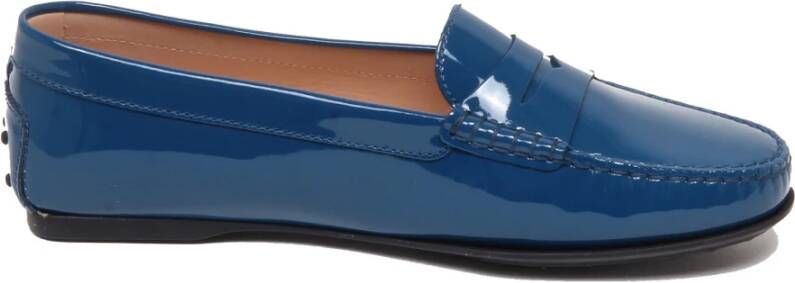 Tod's Patent Loafer Schoen in Petroleum