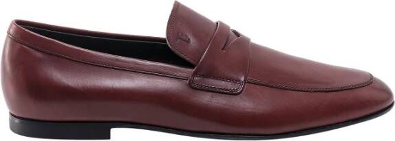 Tod's Platte Bruine Schoenen met Monogram Zool