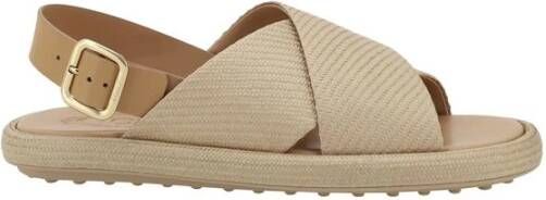 Tod's Raffia Sandalen met Verstelbare Gesp