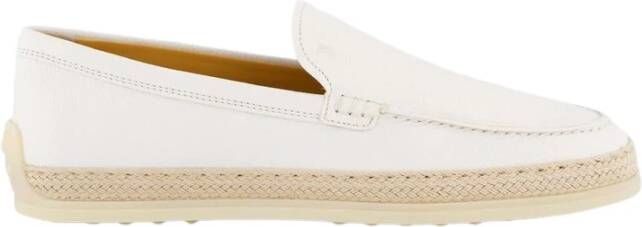 Tod's Rafia Mocassin in Wit