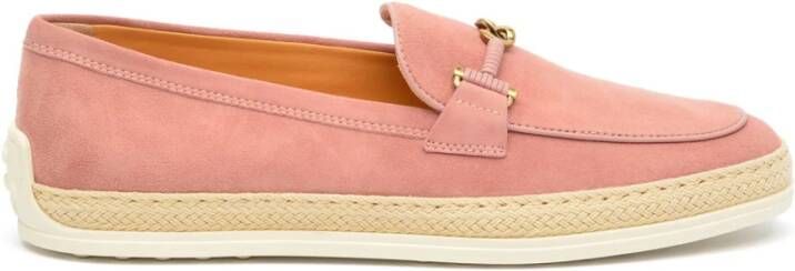 Tod's Roze Suède Mocassin Schoen