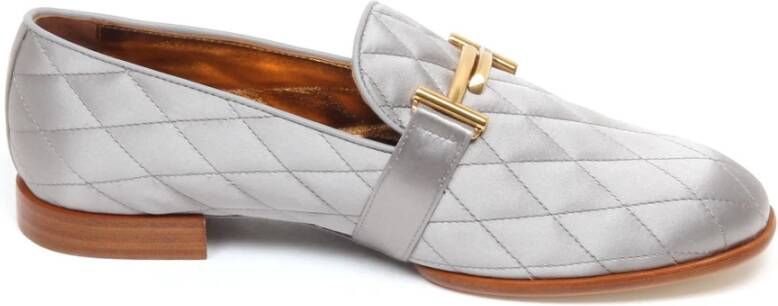 Tod's Satin Grijs Loafer Schoen