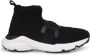 TOD'S Zwarte Shearling Logo-Plaque Trainers Black Dames - Thumbnail 1