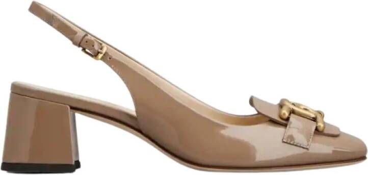 TOD'S Bruine leren sandalen met hak Brown Dames - Foto 1