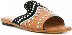 TOD'S slippers sandals in leather Bruin Dames
