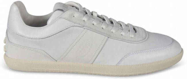 TOD'S Witte Leren Sneakers White Heren