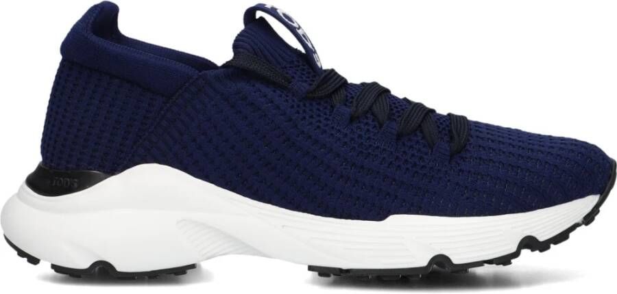 TOD&apos;S Lage Sneakers Dames Sport. Run 54c Calzino Allacciata Maat: 40 Materiaal: Textiel Kleur: Blauw