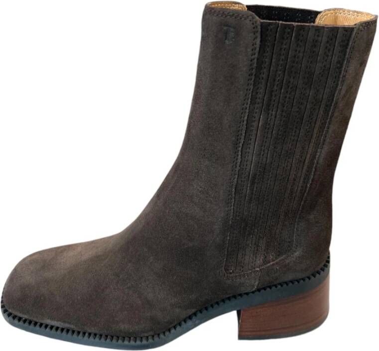 TOD'S Stijlvolle Enkellaars voor Vrouwen Brown Dames