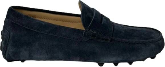 TOD'S Stijlvolle Heren Loafers Val op met deze Mocassino schoenen Blue Heren