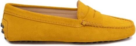 TOD'S Stijlvolle Suède Loafers voor Dames Yellow Dames