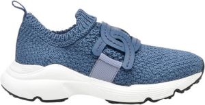 TOD'S Stretch Katoenen Slip-on Sneakers in Blauw Dames