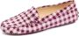 Tod's Suede Check Loafer in Magenta - Thumbnail 1
