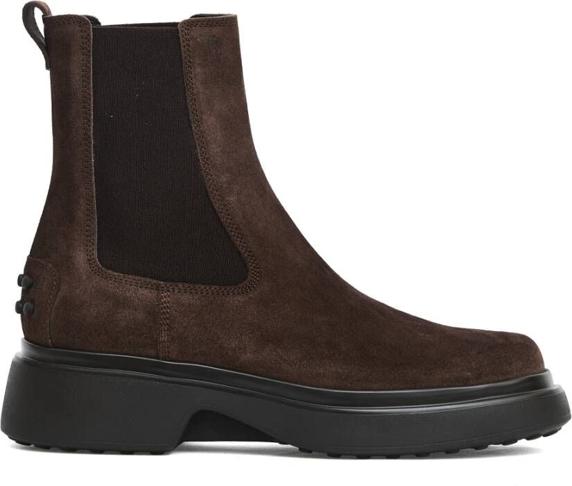 Tod's Suède Chelsea Enkellaarzen Bruin