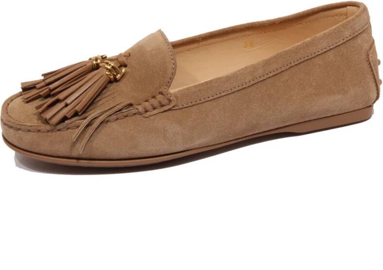 Tod's Suède Franje Loafer Schoen Made in Italy