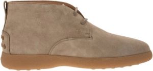 TOD'S Suède leren laarzen Beige Heren