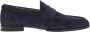 TOD'S Blauwe Suède Loafers met Flip-Grips en Ingelegd Monogram Blue Heren - Thumbnail 1