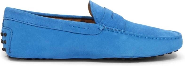 Tod's Suède Loafer Gommini Blauw