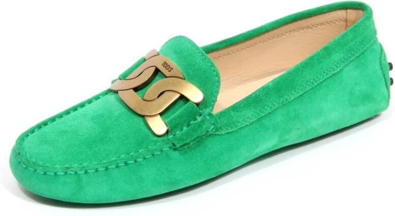 Tod's Suède Loafer met Metalen Kettingdetail