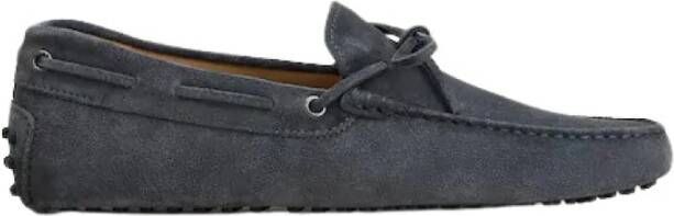 TOD'S Suede Loafers Gray Heren