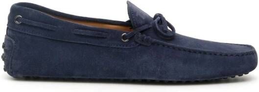 TOD'S Suede Loafers met Veters Blue Heren